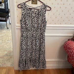 Leopard Patterned Flouncy Dress